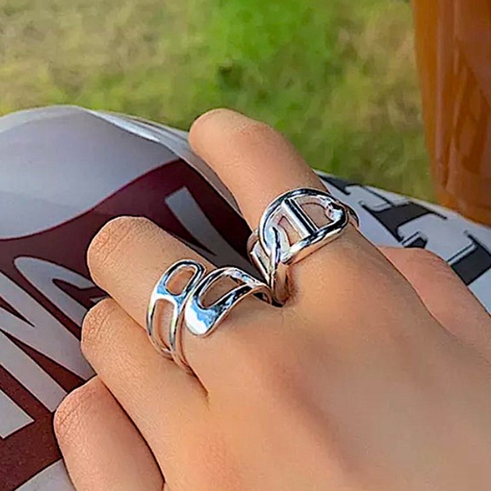 Sterling Silver Mariner Two Piece Ring Set